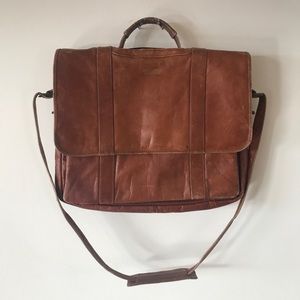 ❌ SOLD ❌ Vintage Cognac 100% Genuine Leather Briefcase